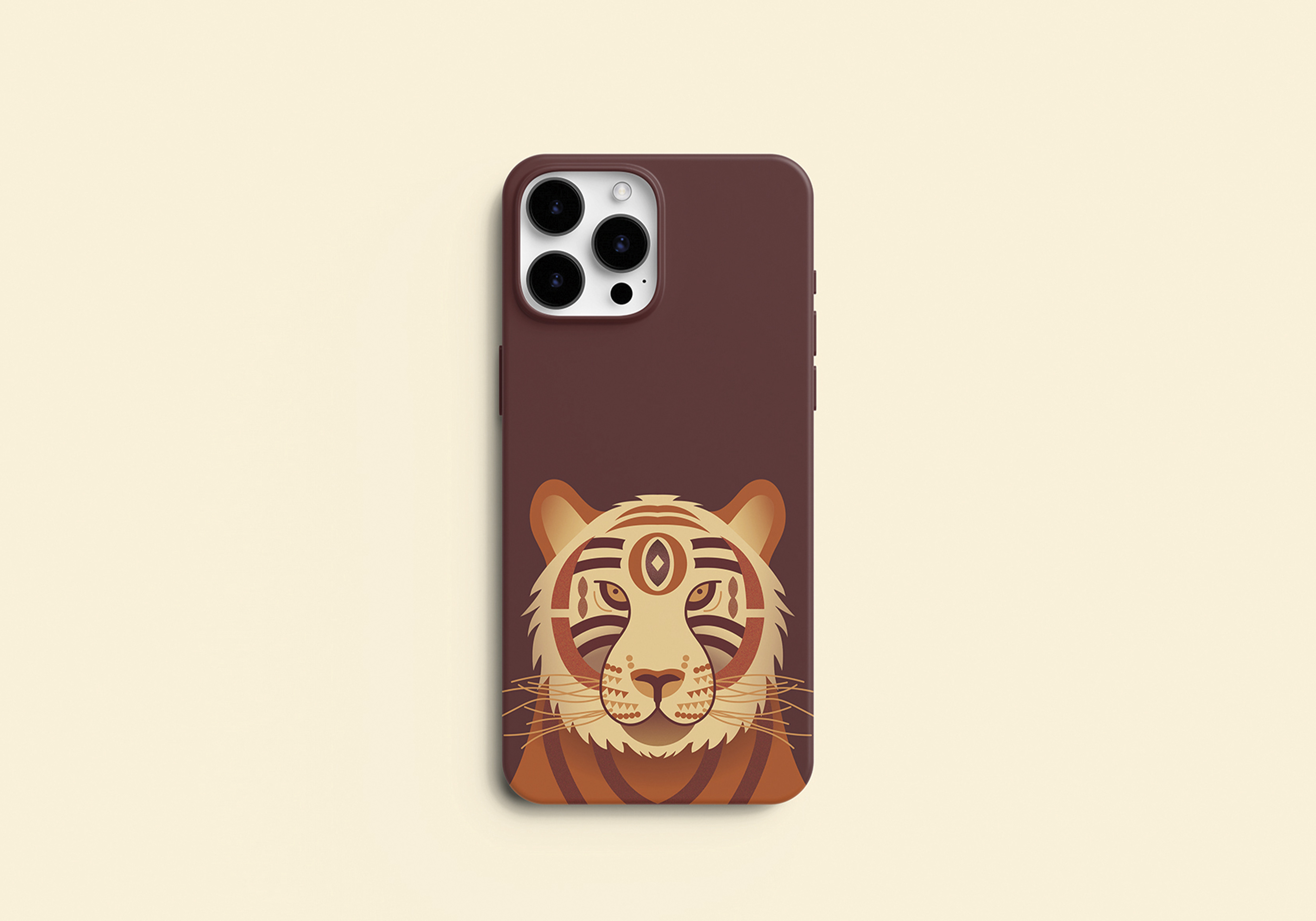 Tijger Illustratie - Smartphone hoesje