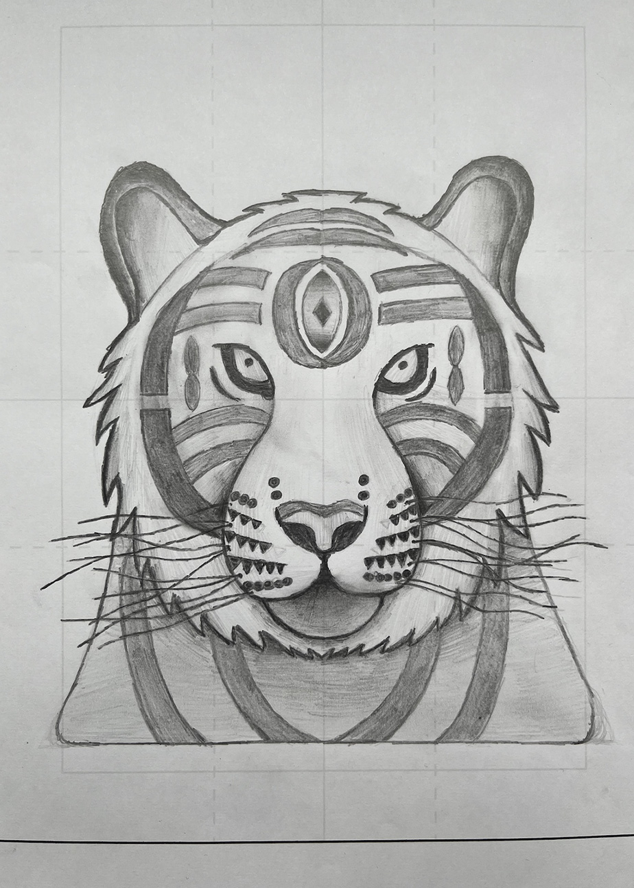 Tijger Illustratie - Schets